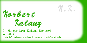 norbert kalauz business card